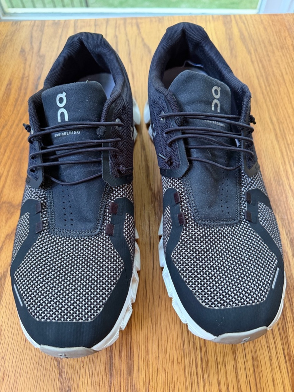 On Running women’s Athletic Shoes - Black and White Knit